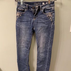 Miss me girls skinny jeans with embroidery detail